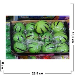 Антистресс игрушка резиновая Арбуз 12 шт/упаковка - фото 229231