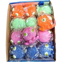 Антистресс игрушка резиновая Осьминог 12 шт/упаковка - фото 229238