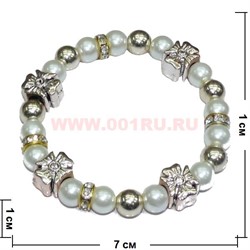 Браслет Pandora под жемчуг (M-164) 1 вид цена за уп из 12шт - фото 101100