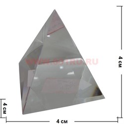 Кристалл «Пирамида» прозрачная 4 см в мягкой упаковке - фото 101348