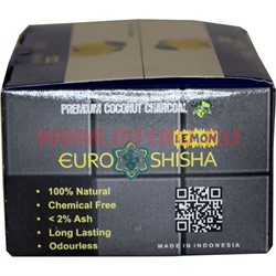 Уголь для кальяна 250 гр кокосовый Lemon от EuroShisha 22х22х22 мм - фото 101720