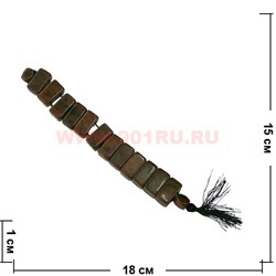 Перекидные четки из обсидиана коричневые - фото 102824