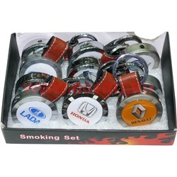 Зажигалка газовая брелок "логотипы машин", 12 видов в упаковке - фото 102864