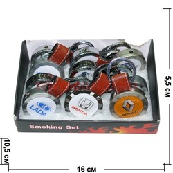 Зажигалка газовая брелок "логотипы машин", 12 видов в упаковке - фото 102865