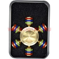 Spinner Fidget спиннер игрушка из латуни в коробочке - фото 102925