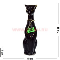 Кошка из фарфора 15 см (KL-1035) два цвета 72 шт/кор - фото 103696