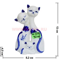 Котики из фарфора под гжель (KL-1228) высота 13 см 72 шт/кор - фото 103724