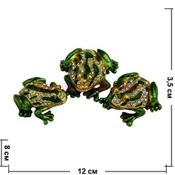 Набор шкатулок "Три лягушки" цвет зеленый - фото 104459