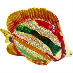 Шкатулка «Золотая рыбка» со стразами - фото 104481