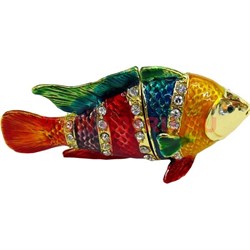 Шкатулка "Рыба" со стразами - фото 104504