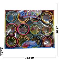 Игрушка «радуга тройная» 3 размера 12 шт/уп - фото 104736