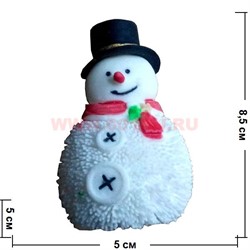 Игрушка мягкая резиновая Дед Мороз цена за 12 шт - фото 104890