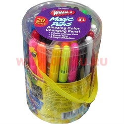 Фломастеры Magic Pens 20 шт с трафаретом - фото 104901