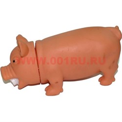 Игрушка "свинья" со звуком резиновая, 120 шт/кор - фото 104950