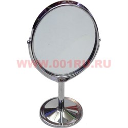 Зеркало овальное металлическое 90 мм диаметр - фото 104975