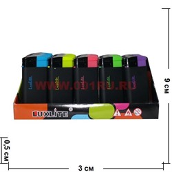 Зажигалка "Lux lite" черные матовые, 25 шт/бл - фото 106291