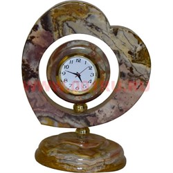 Часы из оникса «Сердце» 13 см - фото 106500