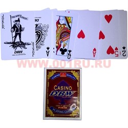 Карты игральные 54 Casino DBW 12 шт/уп 144 шт/кор (100% пластик) - фото 106560