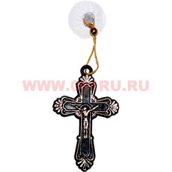 Православный оберег пластиковый крест на присоске - фото 106631