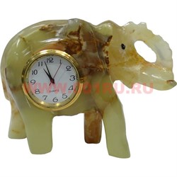 Часы из оникса "Слон" 8 см - фото 106646