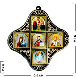 Православный оберег "Пять икон" (простая) 50 шт/уп - фото 106696