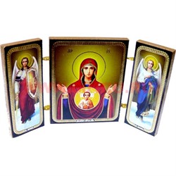 Православный оберег настольный "Богородица с Архангелами" - фото 106704
