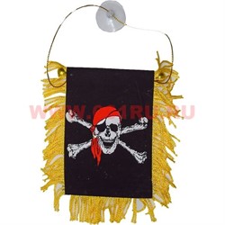 Баннер присоска "пиратский флаг" цена за 12 шт - фото 107501