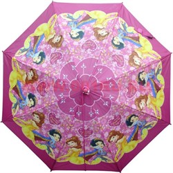 Зонт детский для девочек 19 дюймов, цена за 12 штук, рисунки в ассортименте - фото 108293