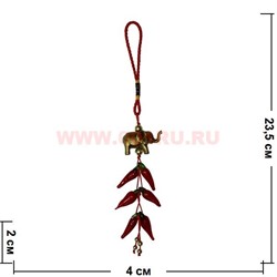 Амулет подвеска «слоник бронзовый с перцами» - фото 108450