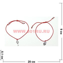 Браслет красная нитка с подвеской (ок. 20 видов) по 12 шт/уп - фото 109969