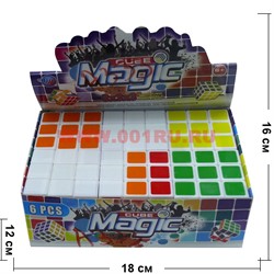Кубик Головоломка 5,8 см с белым фоном Magic Cube - фото 110754