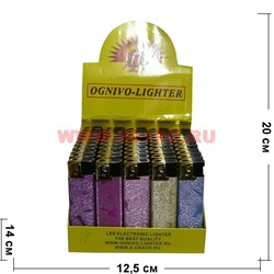Зажигалка газовая Ognivo Lighter «узоры» 50 шт/бл - фото 111223