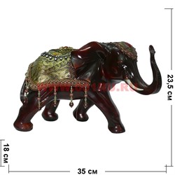 Слон большой 23,5 см с попоной - фото 111314