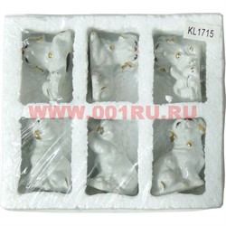 Собачки фарфоровые (1715) набор из 6 шт символ 2018 года - фото 111560