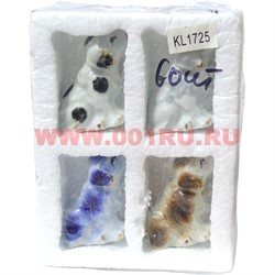 Собачки фарфоровые (KL-1725) набор из 4 шт символ 2018 года - фото 111570