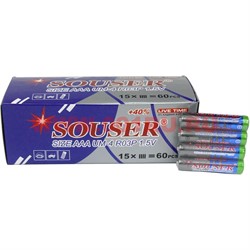 Батарейки Souser AAA улучшенные солевые цена за 60 шт - фото 111662