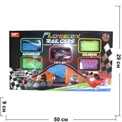 Машинка с дорогой Fluorescent Rail Cars большой набор - фото 112240