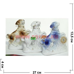 Символ Года Собака фарфор с долларом (1721) высота 13 см - фото 112507