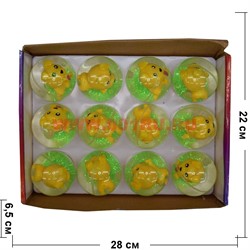 Игрушка мяч с водой «собачки» 65 мм цена за 12 шт - фото 112681