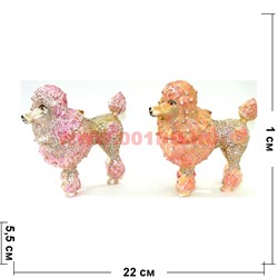 Шкатулка со стразами «Королевский пудель» 2 цвета (5091) Собака - фото 112789