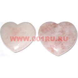 Сердца из розового кварца (продаются на вес) - фото 113216