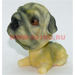 Собачка из полистоуна с качающейся головой «Мопс» - фото 113259