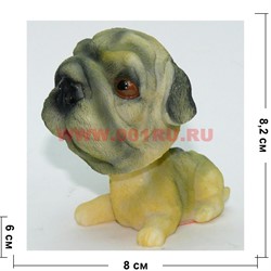 Собачка из полистоуна с качающейся головой «Мопс» - фото 113260