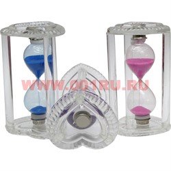 Часы песочные стеклянные «сердце» 12 см - фото 113329