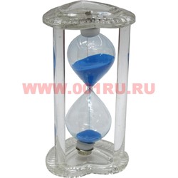 Часы песочные стеклянные «сердце» 12 см - фото 113330