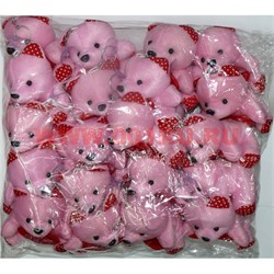 Мишки с сердечками 5 цветов 36 шт/упаковка - фото 113687