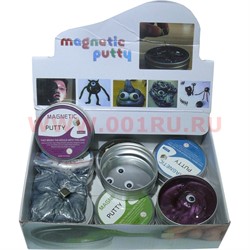 Лизун магнитный Magnetic Putty 12 шт/уп цвета в ассортименте - фото 113772