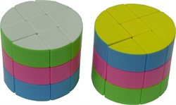 Кубик головоломка в виде цилиндра 67 мм 6 шт/уп - фото 114218