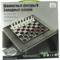 Шахматы и шашки магнитные (QX8418) - фото 114309
