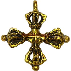 Ваджра под бронзу подвеска в виде креста 2,5 см - фото 114698